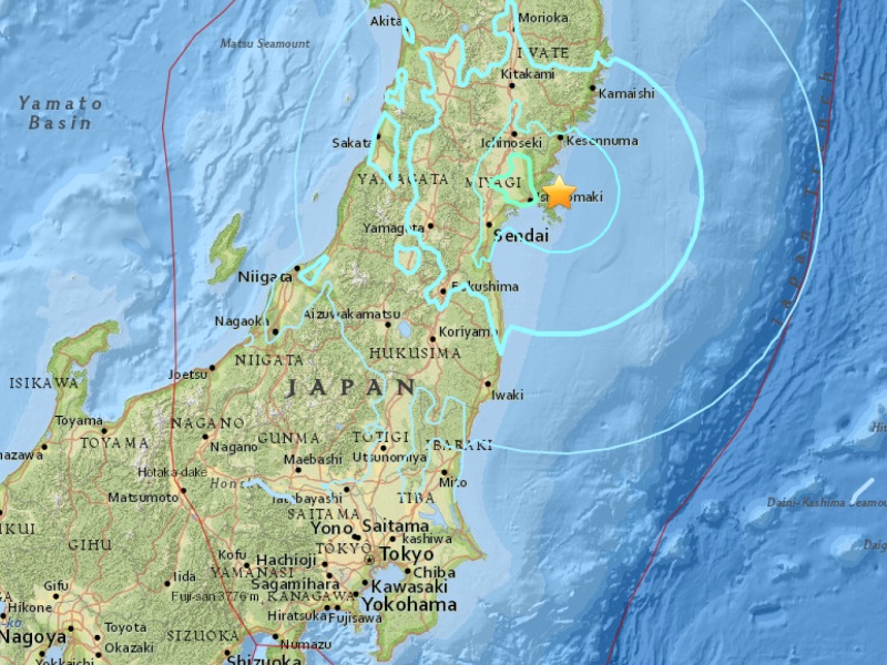 Силен земјотрес во Јапонија, нема цунами