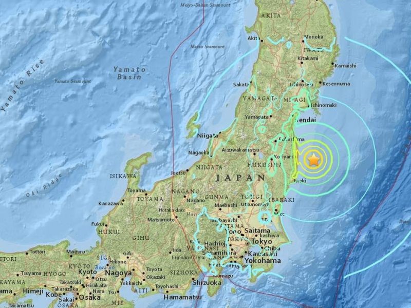 Земјотрес ја погоди североисточна Јапонија во регионот на Фукушима